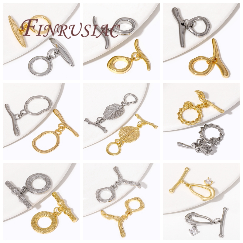 Toggle Clasp Gold - 2/4Pcs 18K Gold Plated Toggle Clasps