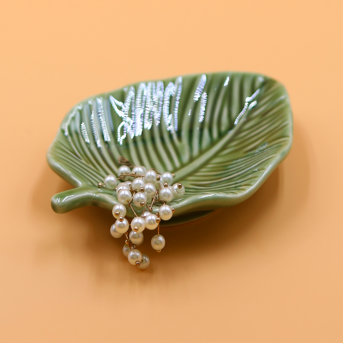 Jewelry Making Organizer - 1Pcs Leaf-Shaped Jewelry Organizer Tray for