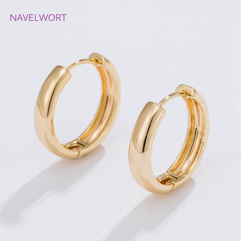 Jewelry Making Accessories - 6 Sizes Gold Plated Circle Hoop