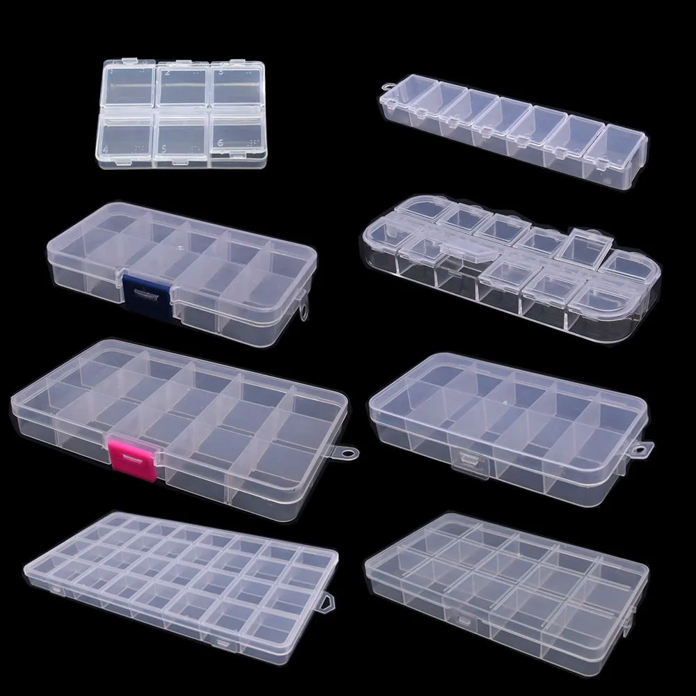 Jewelry Making Organizer - 6-32 Compartments Plastic Storage Box Organizer