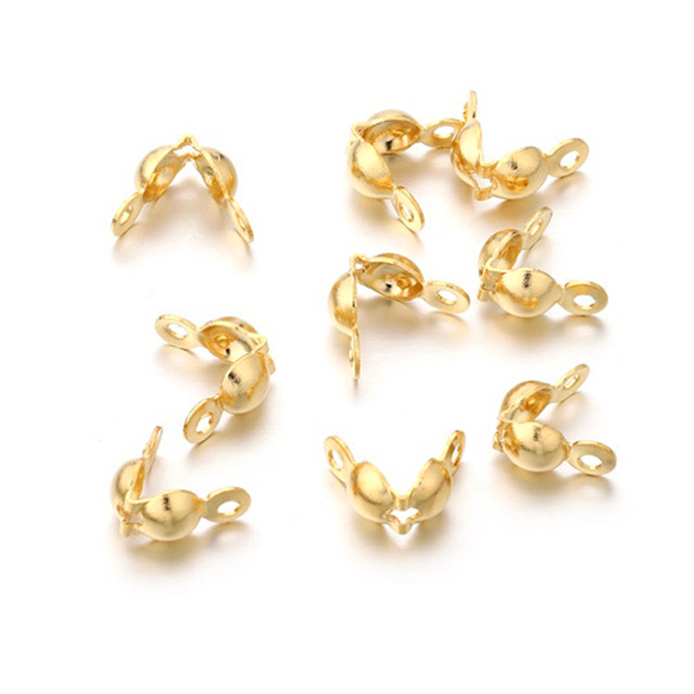 Jewelry Making Knots For Clasps - 100Pcs Stainless Steel Gold Plated Clamshell