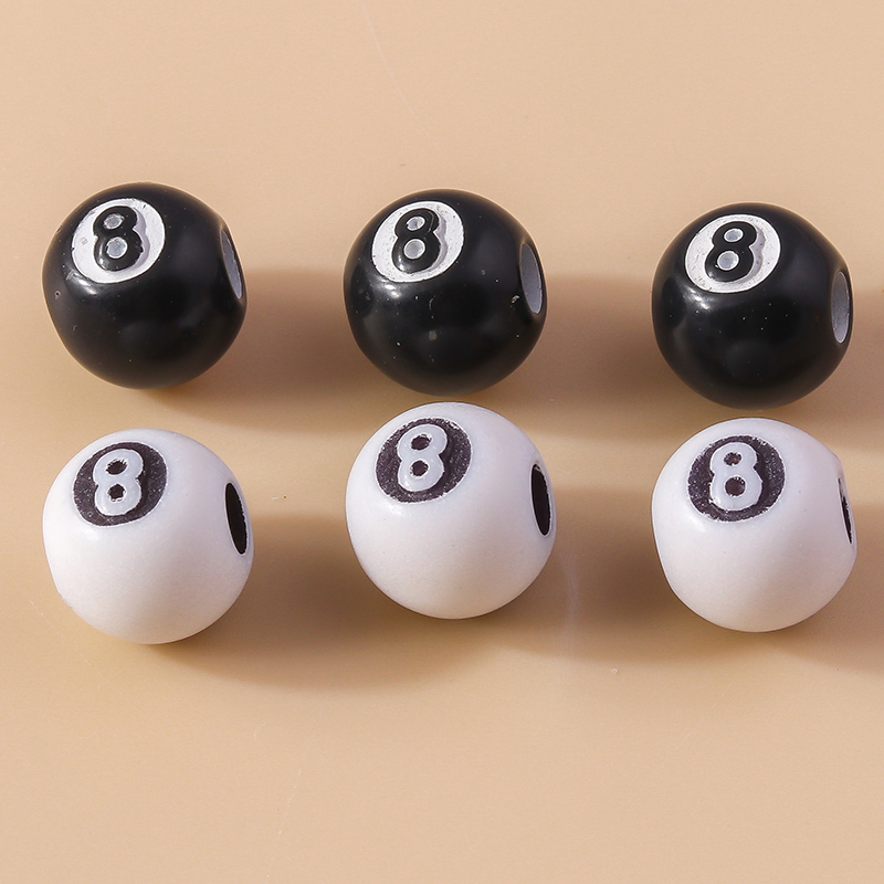 50pcs Resin 3D Black No 8 Bill - Jewelry Making Table recension och pris