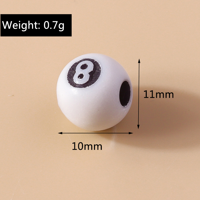 50pcs Resin 3D Black No 8 Bill - Jewelry Making Table recension och pris