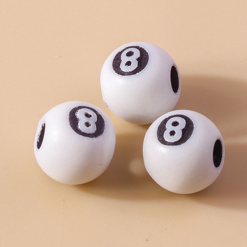 50pcs Resin 3D Black No 8 Bill - Jewelry Making Table recension och pris