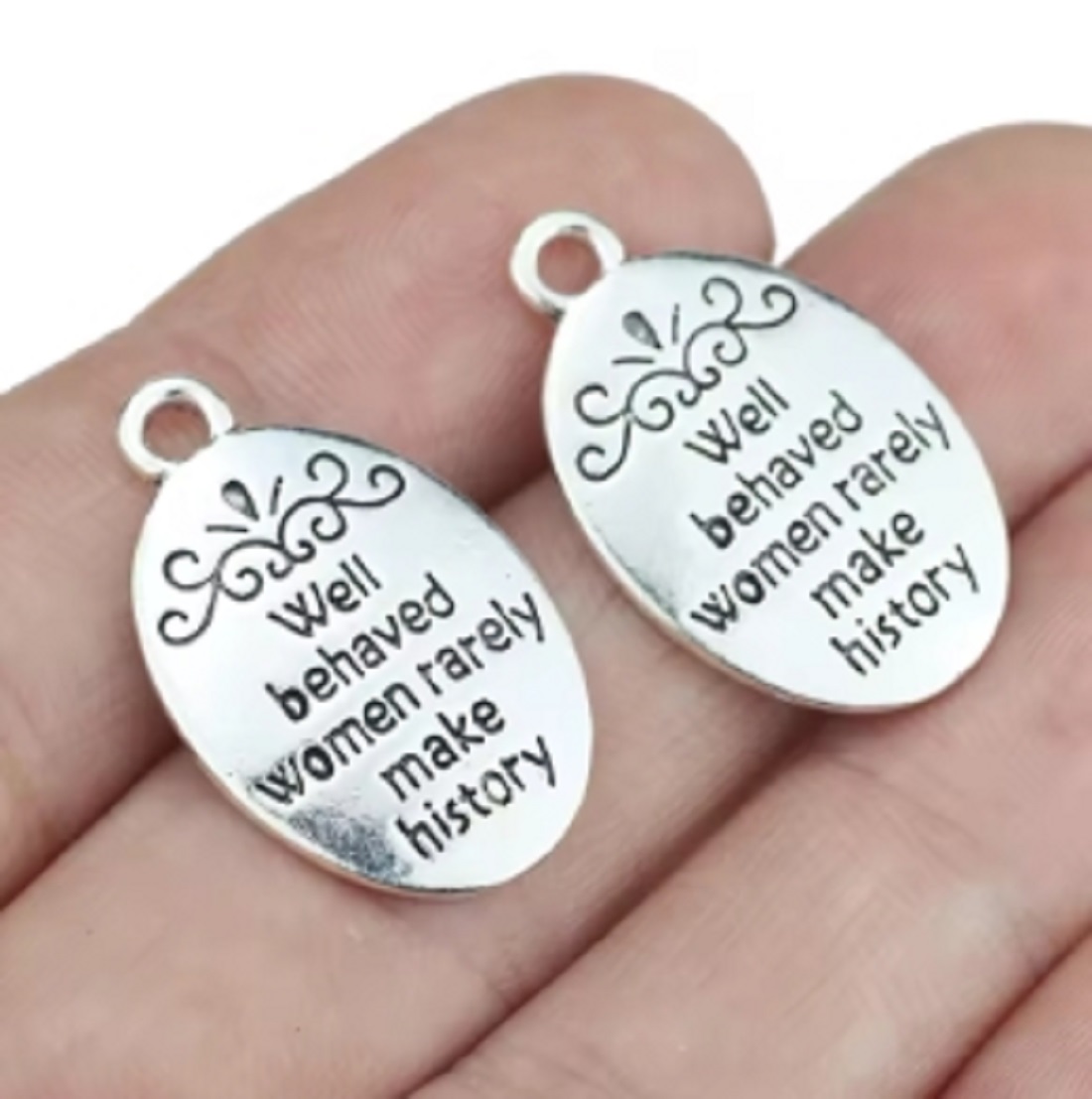 10 Pcs/Lot Oval Antique Silver - Jewelry Making The Well recension och pris