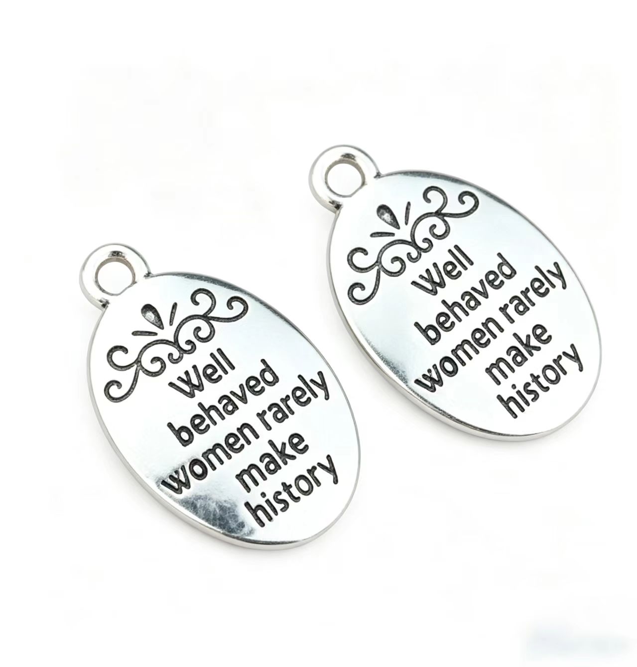 10 Pcs/Lot Oval Antique Silver - Jewelry Making The Well recension och pris
