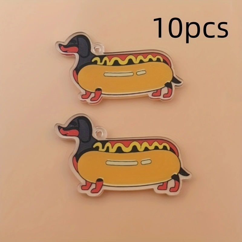 10pcs acrylic 2D new sausage d - Jewelry Making Accessories recension och pris