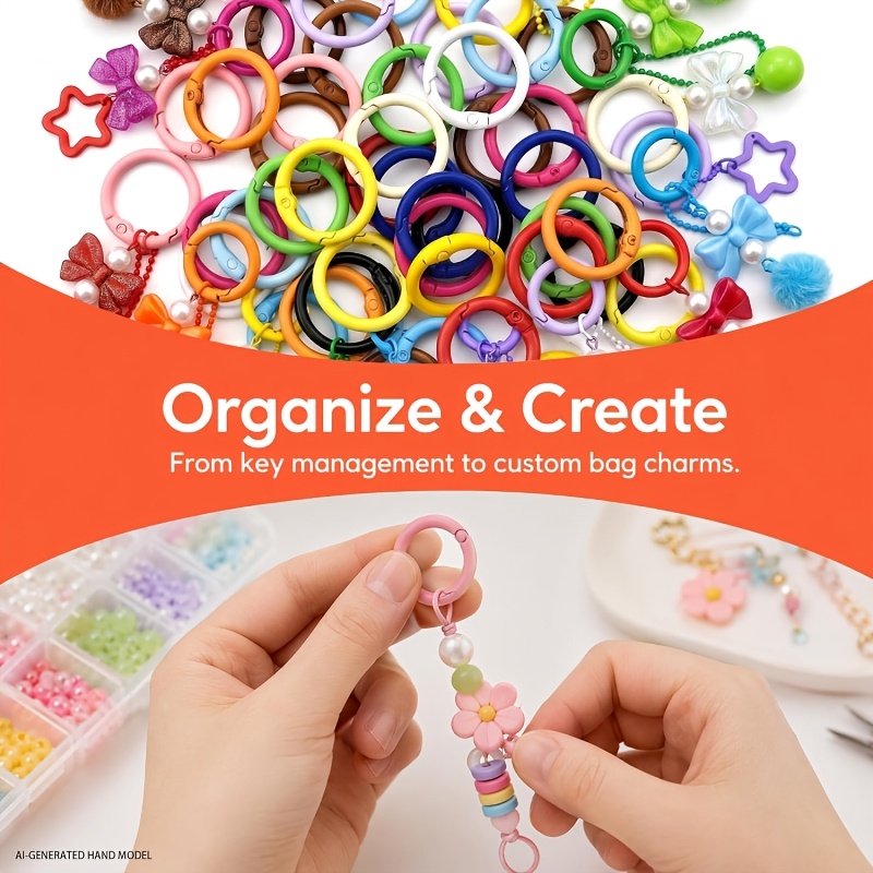 100pcs Colorful 25mm round Spr - Jewelry Making Hoops recension och pris