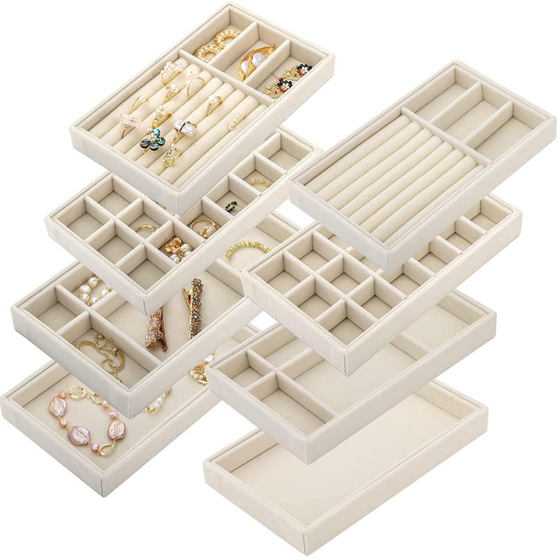Velvet Jewelry Tray Display Ca - Jewelry Making Organizer recension och pris