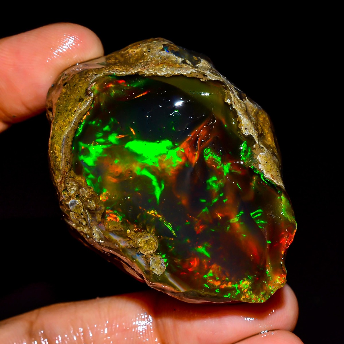 AAA+ Natural Ethiopian Opal Ro - Jewelry Making Raw Materials recension och pris