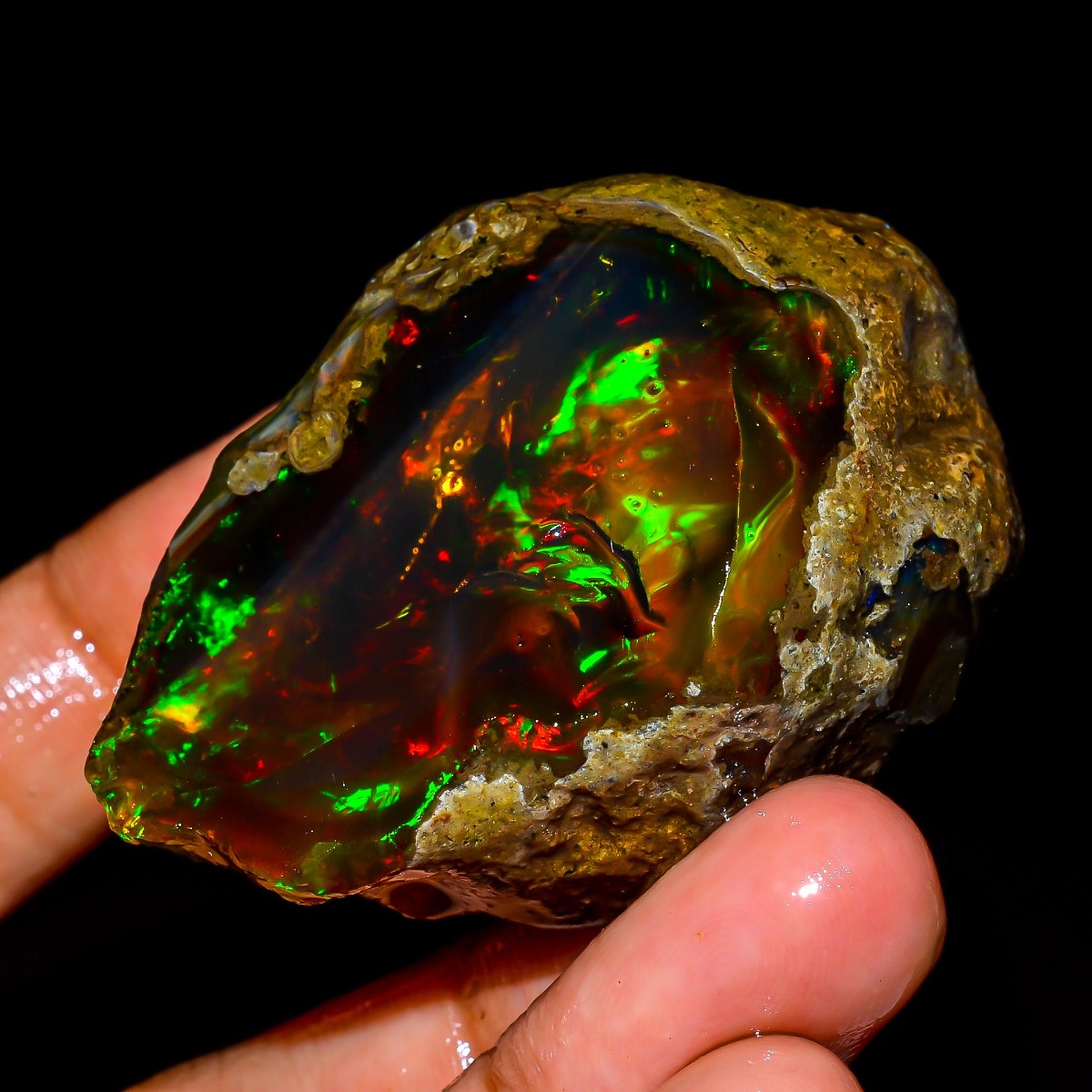 AAA+ Natural Ethiopian Opal Ro - Jewelry Making Raw Materials recension och pris