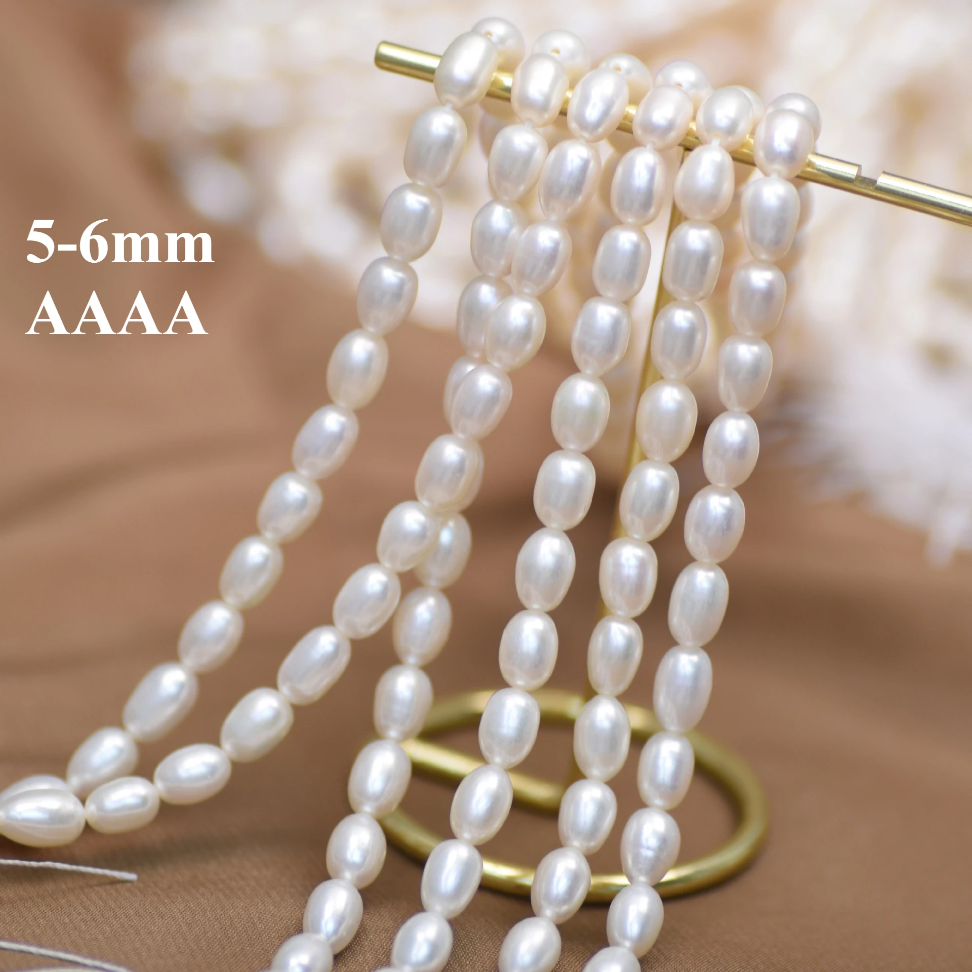 4A 5‑6mm Natural Freshwater Wh - Jewelry Making The Well recension och pris