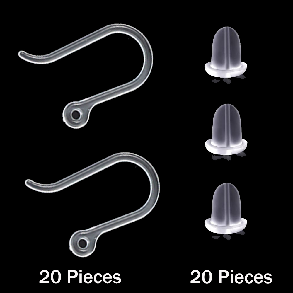 20pcs Plastic Earring Hooks Ea - Jewelry Making Loops recension och pris