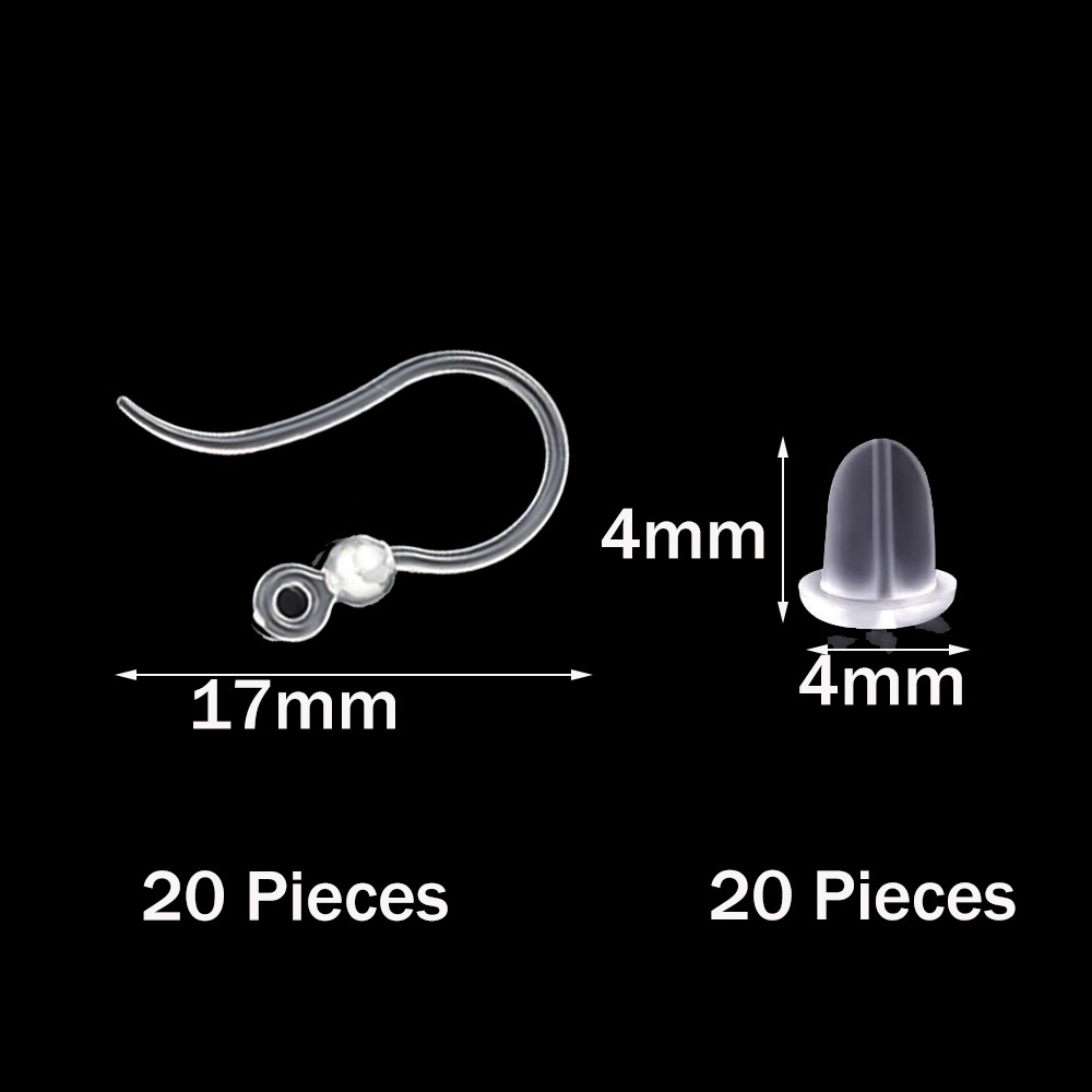 20pcs Plastic Earring Hooks Ea - Jewelry Making Loops recension och pris