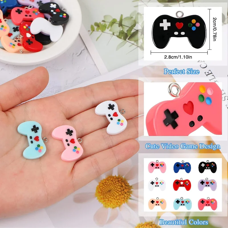 9 Pcs Video Game Controller Ch - Jewelry Making Game recension och pris