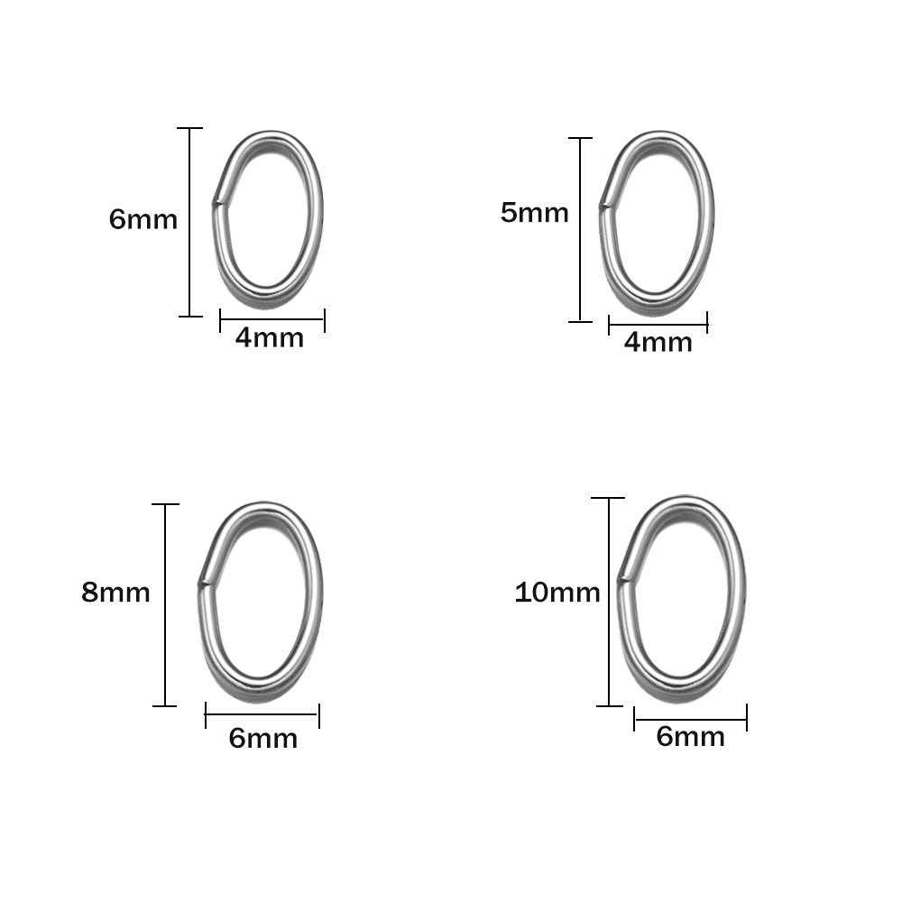 50pcs 3 Colors Stainless Steel - Jewelry Making Loops recension och pris