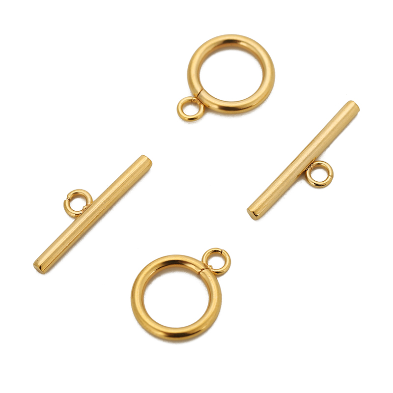 5/10sets/pack Stainless Steel  - Toggle Clasp Gold recension och pris