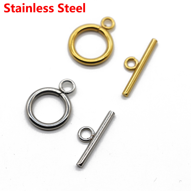 5/10sets/pack Stainless Steel  - Toggle Clasp Gold recension och pris