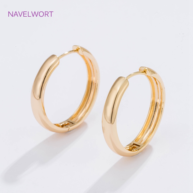 6 Sizes Gold Plated Circle Hoo - Jewelry Making Accessories recension och pris