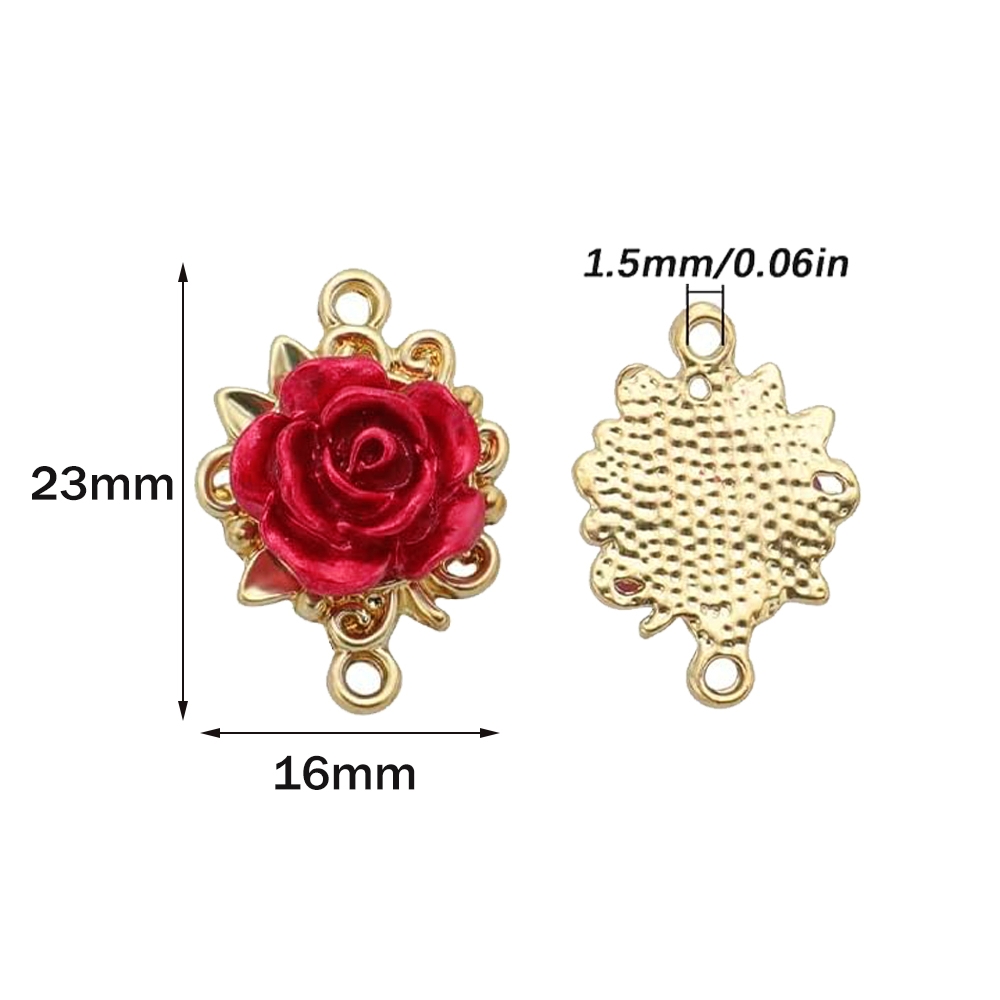 5/10pcs Rose Charms 3D Rose Fl - Jewelry Making Loops recension och pris