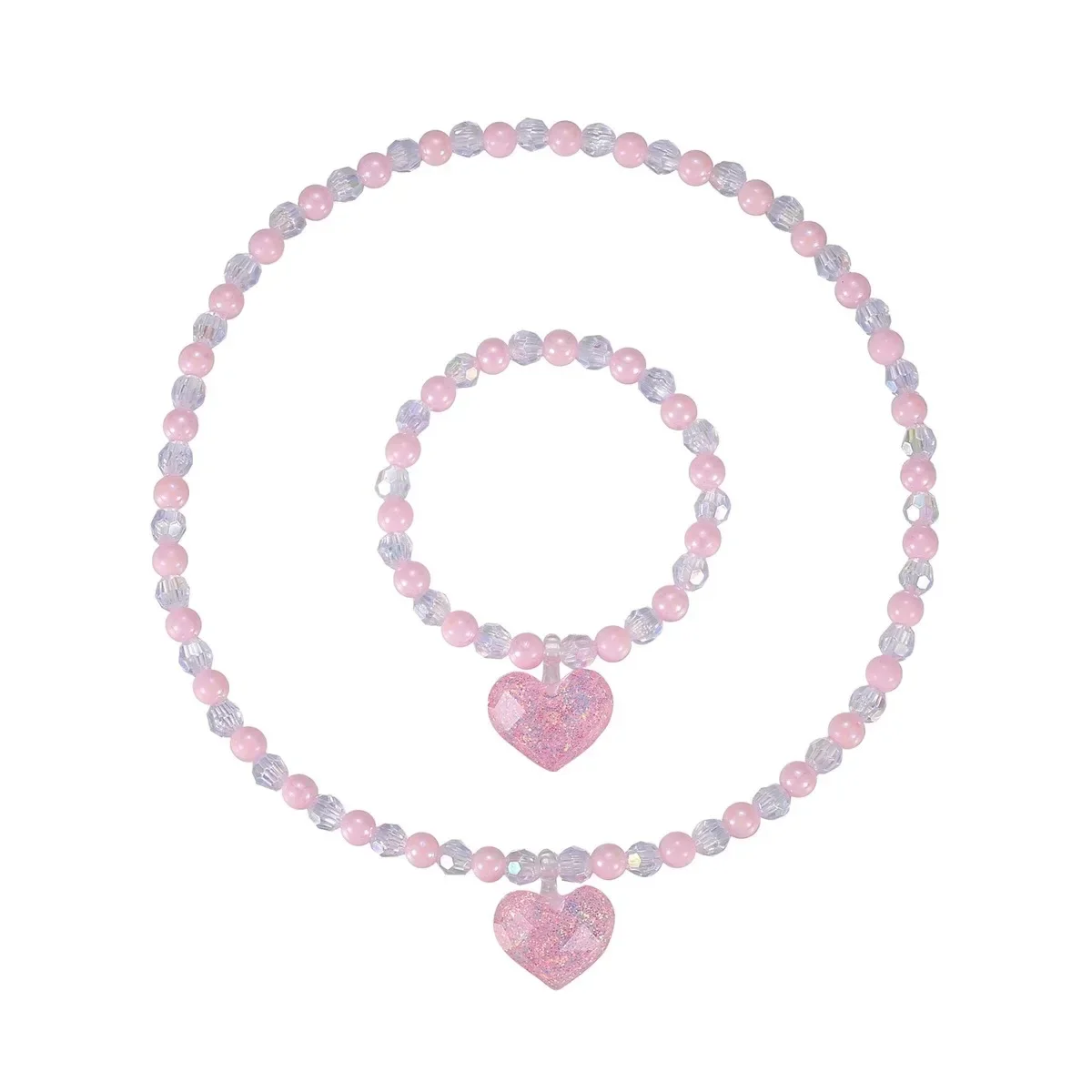Pink Sparkle Heart Beaded Jewe - Jewelry Making Kits For Girls recension och pris