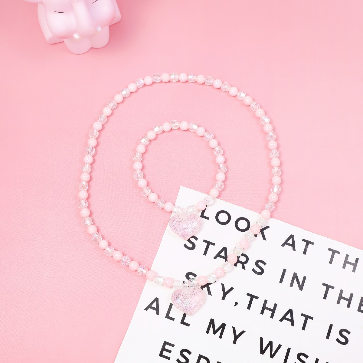 Pink Sparkle Heart Beaded Jewe - Jewelry Making Kits For Girls recension och pris