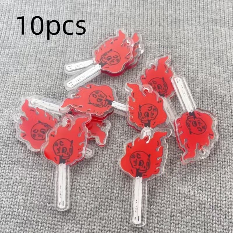 10pcs acrylic skull pendant, D - Jewelry Making Accessories recension och pris