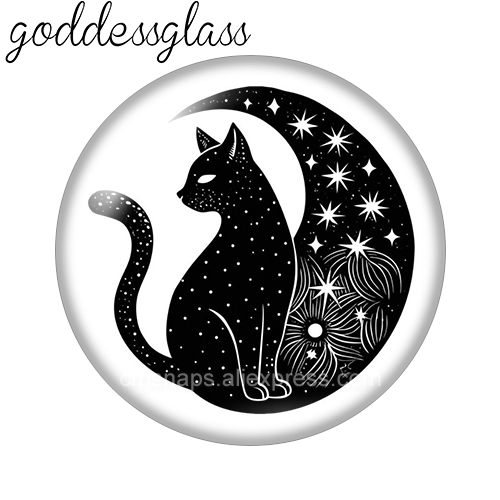 Moon&Star Black Cat Cute Drawi - Jewelry Making Drawing recension och pris