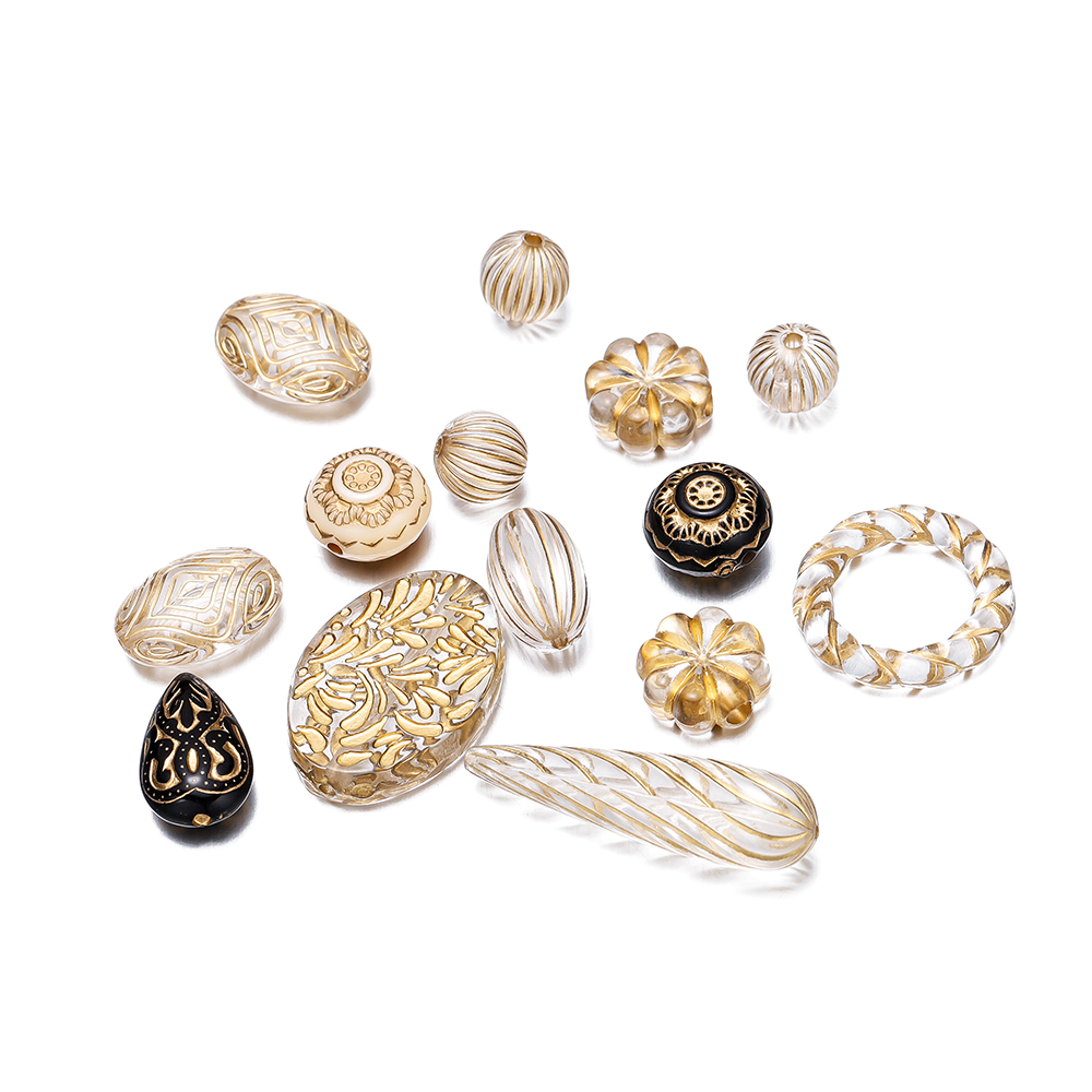 20Pcs Exquisite Acrylic Gold C - Jewelry Making Drawing recension och pris