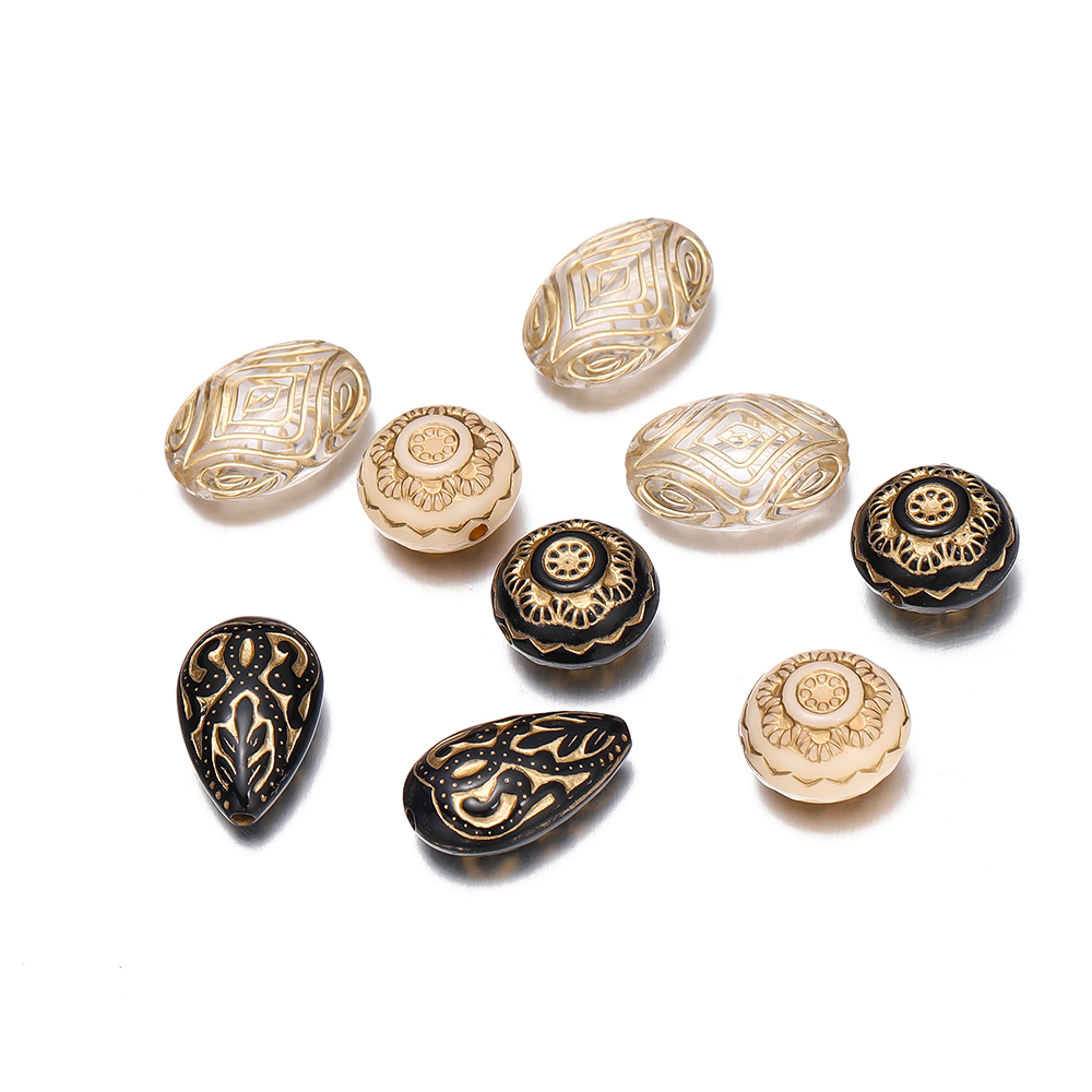 20Pcs Exquisite Acrylic Gold C - Jewelry Making Drawing recension och pris