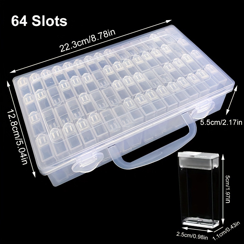 Set of 64 Grey Plastic Storage - Jewelry Making Organizer recension och pris