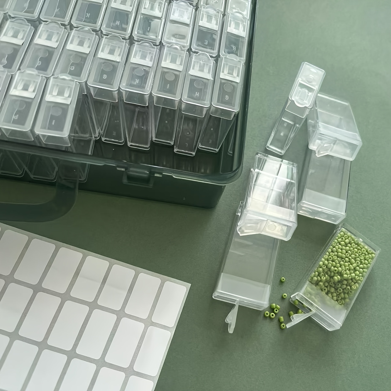 Set of 64 Grey Plastic Storage - Jewelry Making Organizer recension och pris