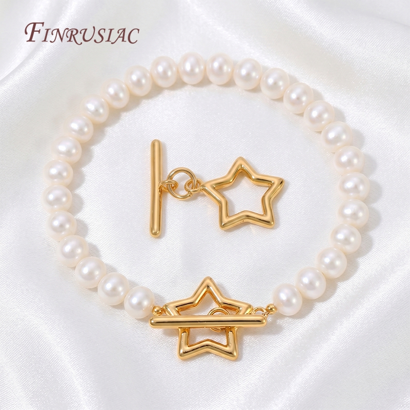 18K Gold Plated Hollow Star OT - Toggle Clasp Gold recension och pris