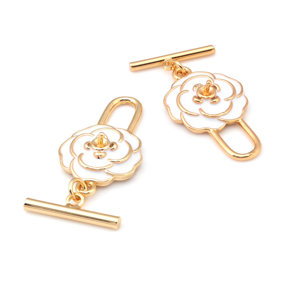 18K Gold Color Brass Geometry  - Toggle Clasp Gold recension och pris
