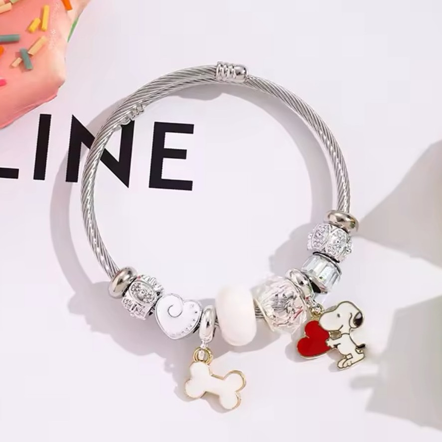 Cute Cartoon Snoopy Bone Heart - Jewelry Making Accessories recension och pris