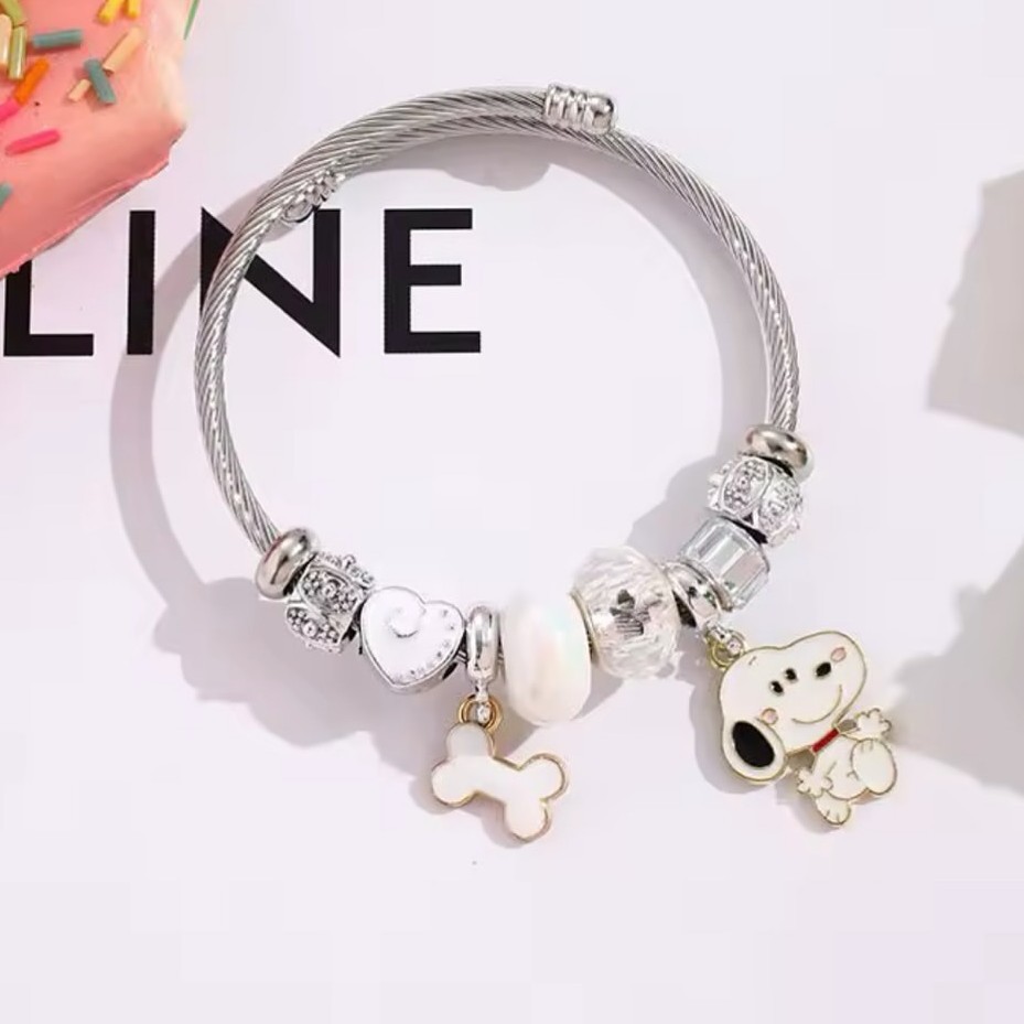 Cute Cartoon Snoopy Bone Heart - Jewelry Making Accessories recension och pris