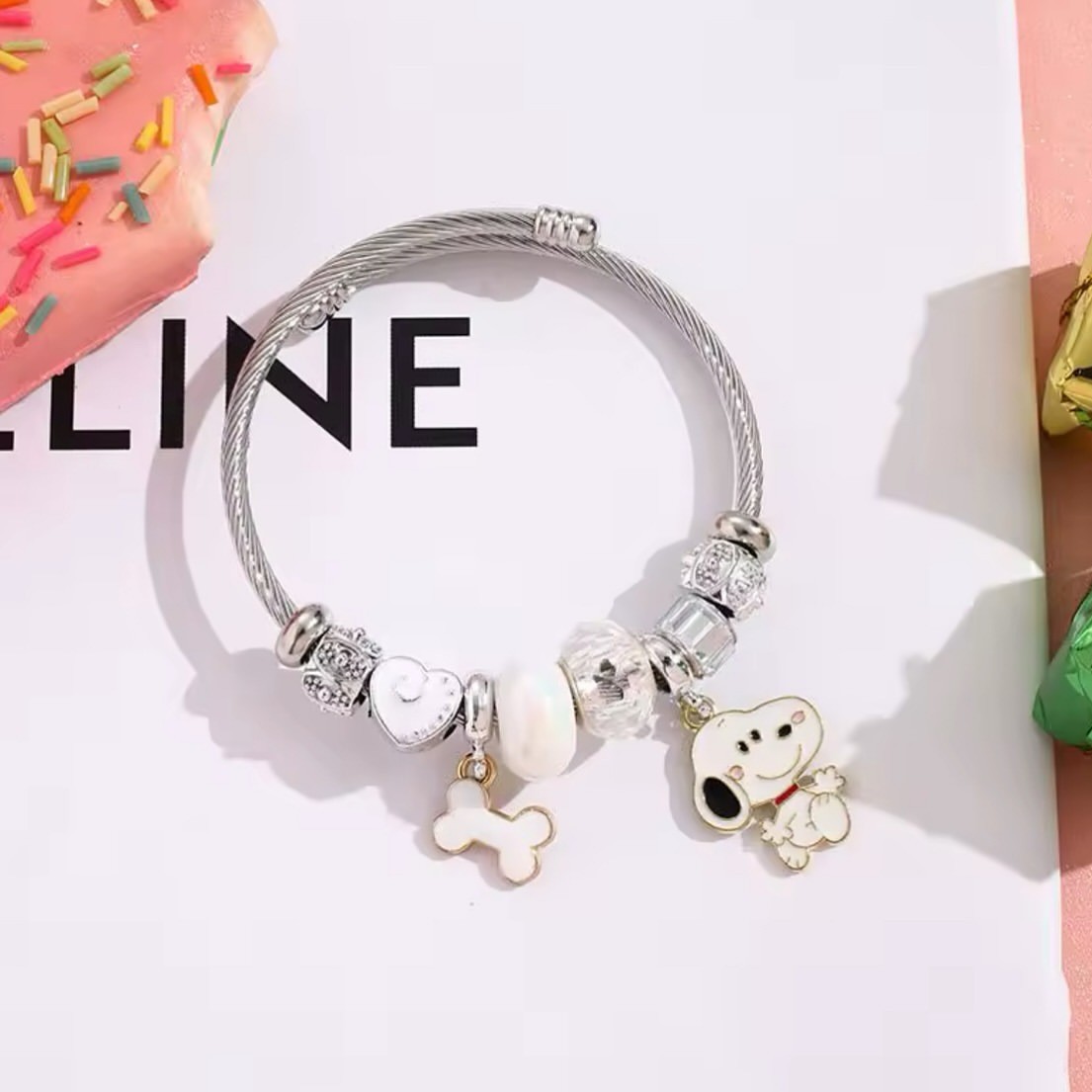 Cute Cartoon Snoopy Bone Heart - Jewelry Making Accessories recension och pris