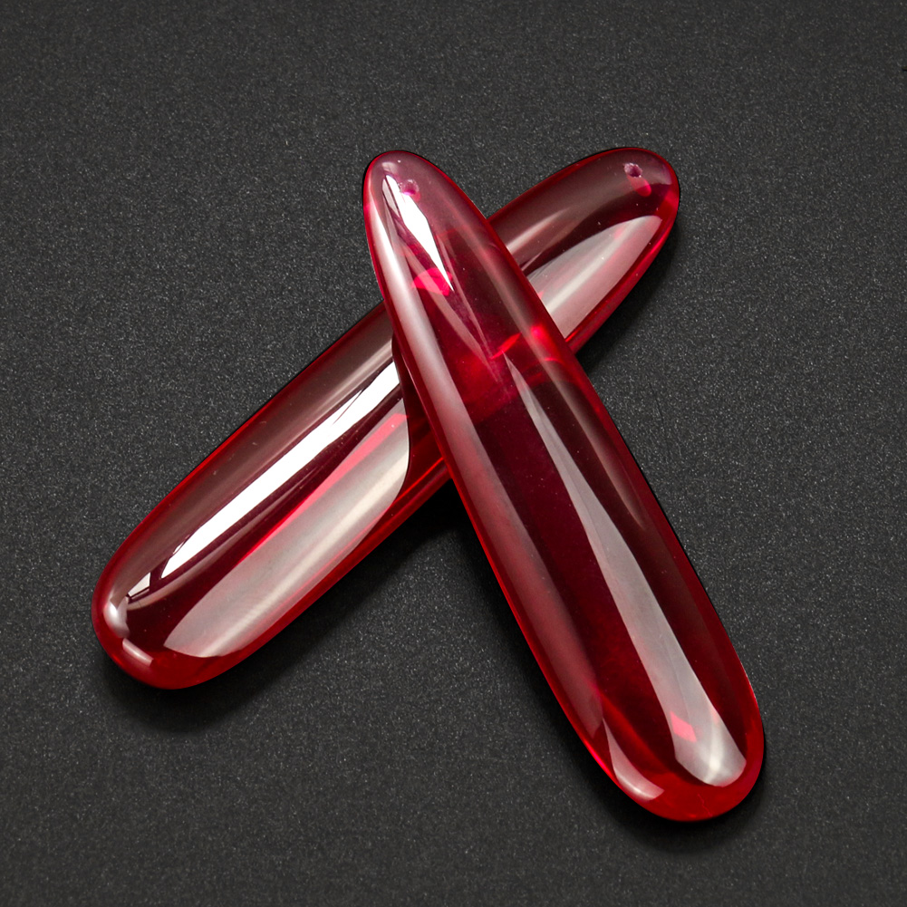 1PC Synthetic Red Corundum Rub - Jewelry Making Raw Materials recension och pris