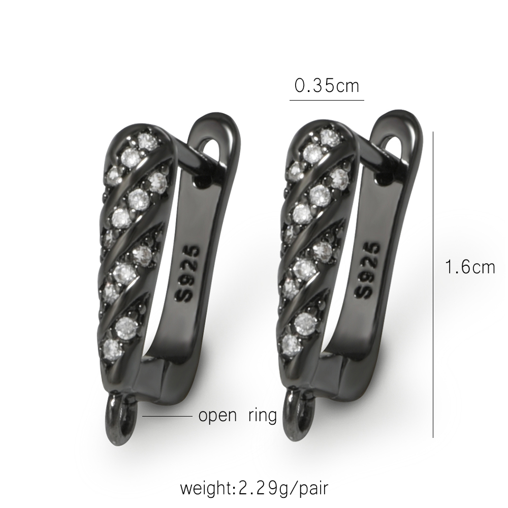 YANASI 1 Pair Gun Black  Brass - Jewelry Making Hardware recension och pris