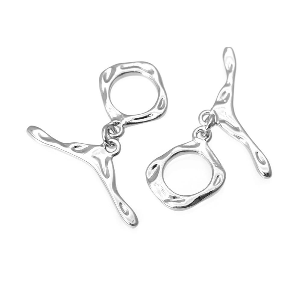 18K Gold Color Brass Square Sh - Toggle Clasp Gold recension och pris
