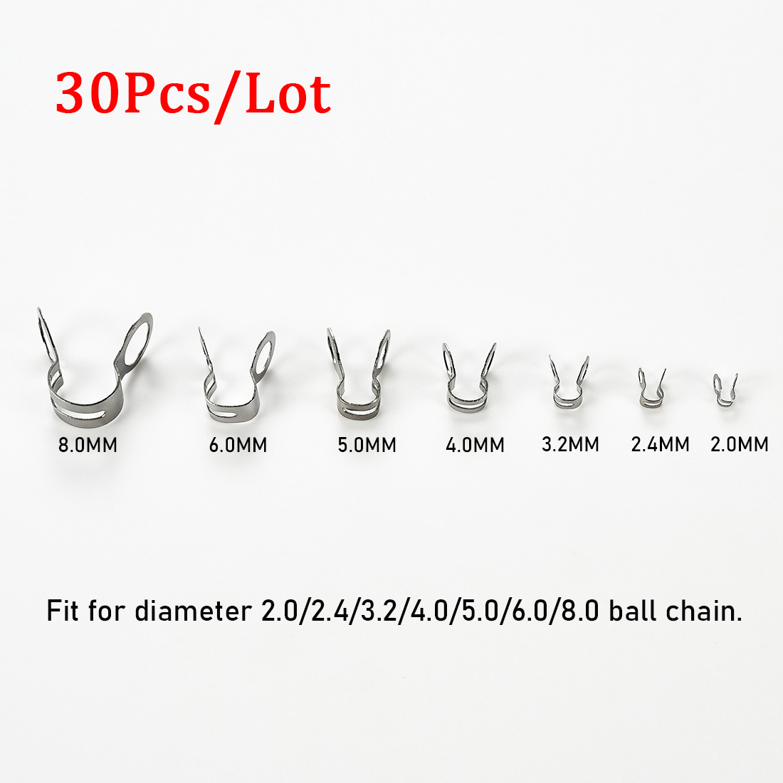 30Pcs Stainless Steel Ball Cha - Jewelry Making Hardware recension och pris