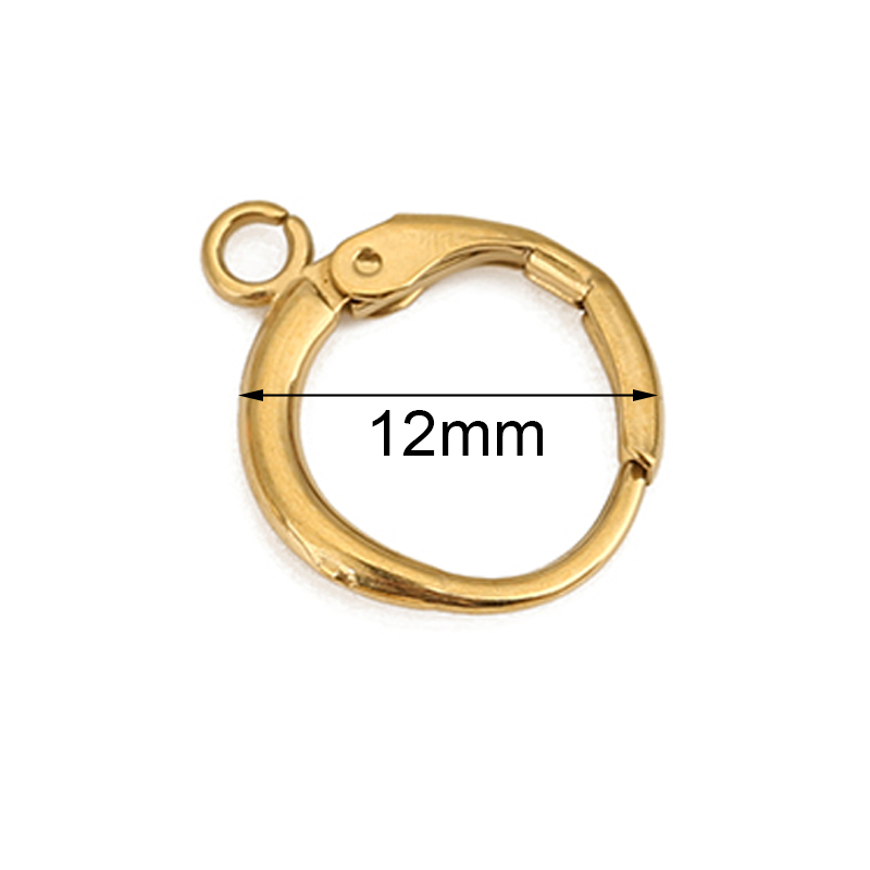 10pcs 12mm Hypoallergenic Earr - Jewelry Making Metal Supplies recension och pris