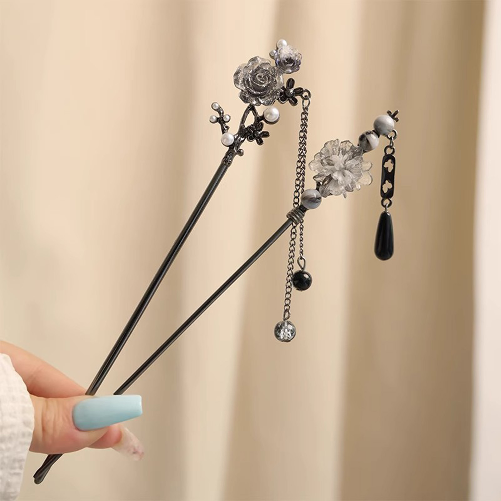 Elegant Flower Hair Sticks For - Jewelry Making Accessories recension och pris
