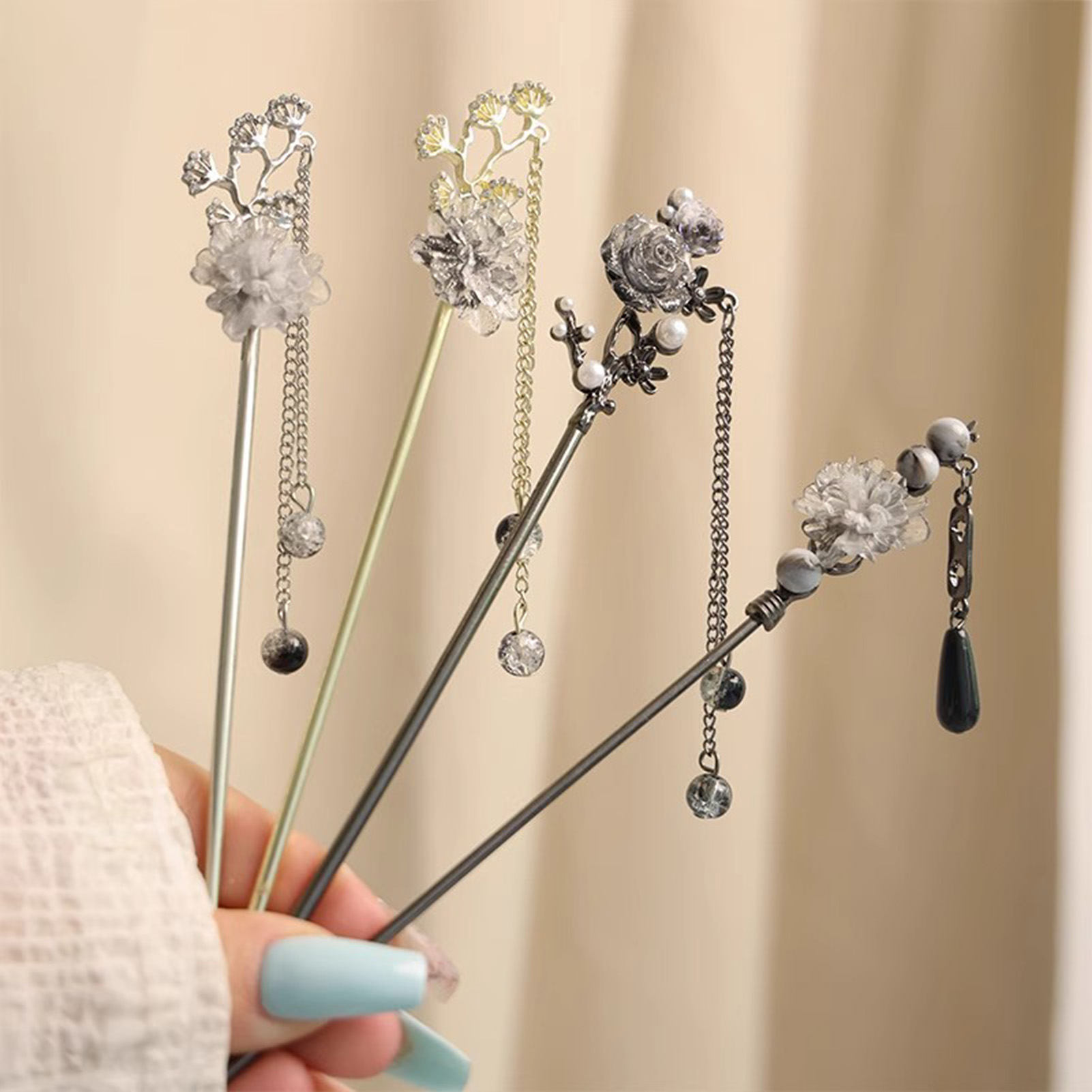Elegant Flower Hair Sticks For - Jewelry Making Accessories recension och pris