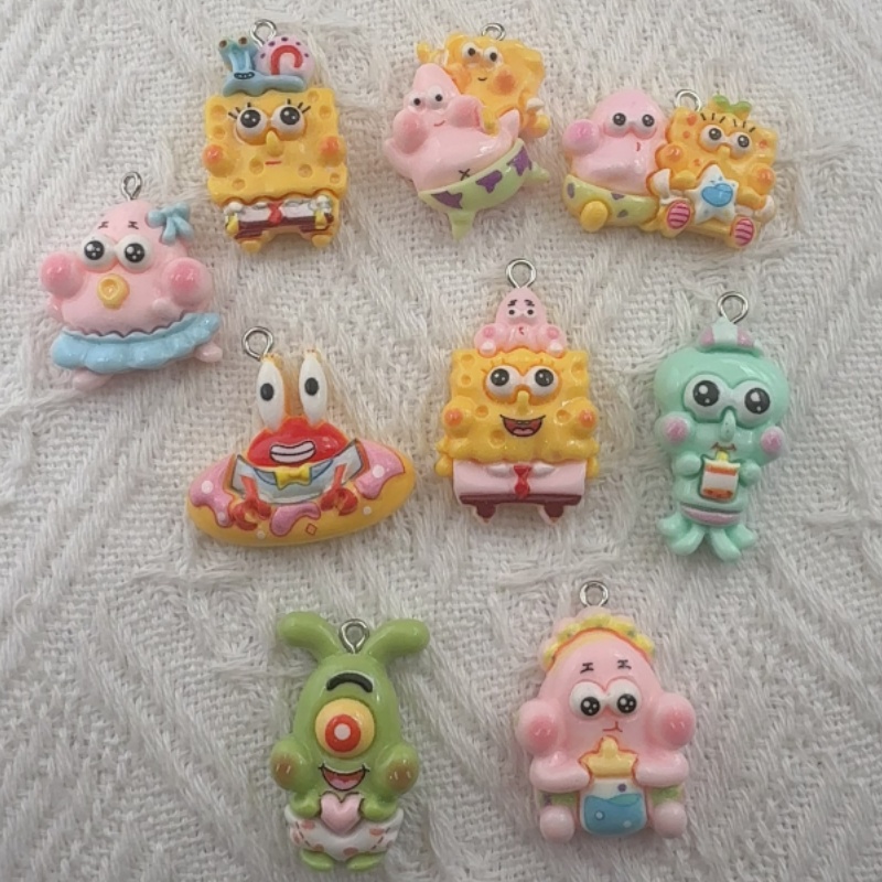 10pcs cartoon resin pendant, D - Jewelry Making Accessories recension och pris