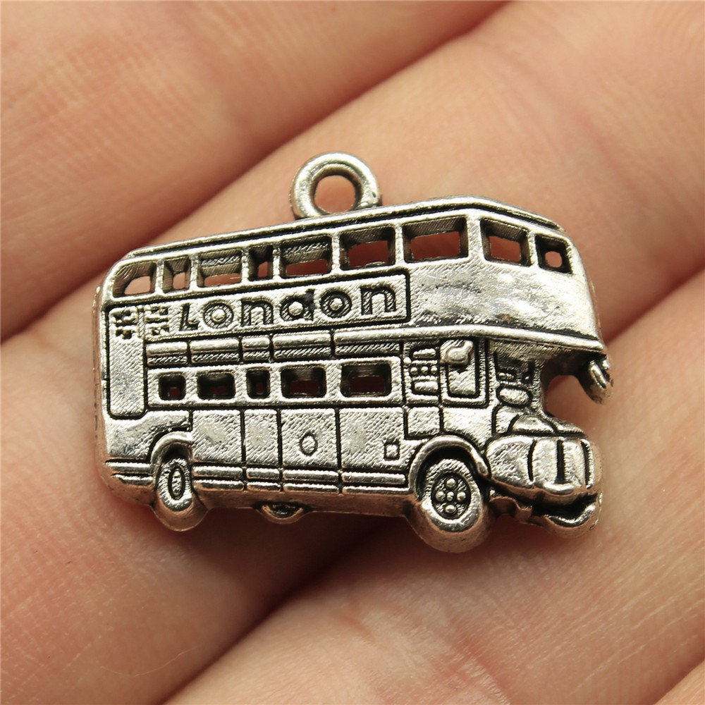 IFOCUS 10pcs/Lot London Bus Ch - Jewelry Making In London recension och pris