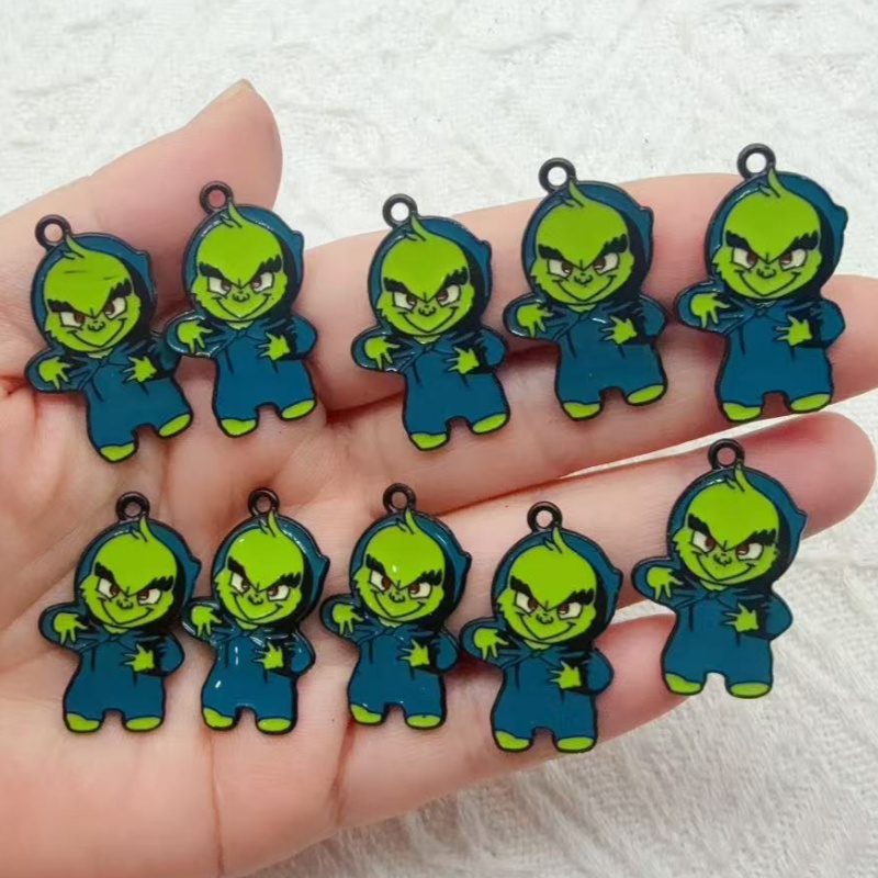 10pcs alloy drip oil cartoon C - Jewelry Making Accessories recension och pris
