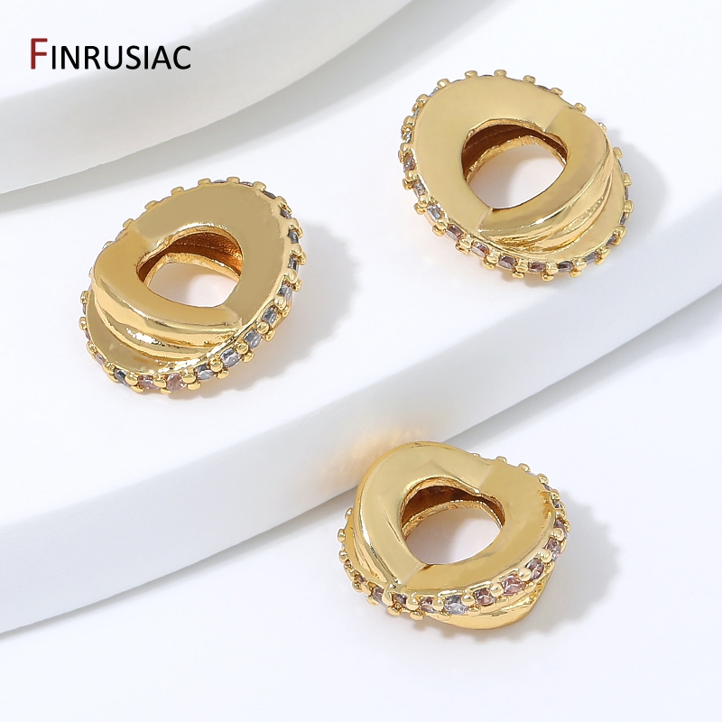 18K Gold Plated Brass Zircon T - Jewelry Making Loops recension och pris