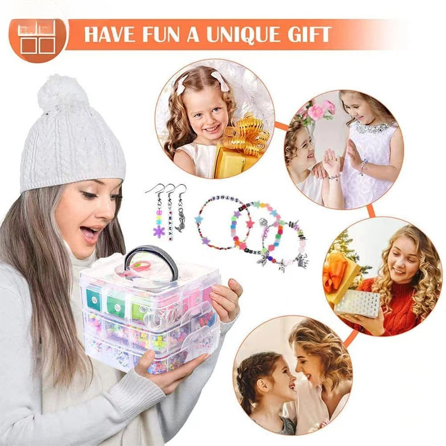 4-Layer Box Bracelet Kit, Bead - Jewelry Making Kits For Girls recension och pris