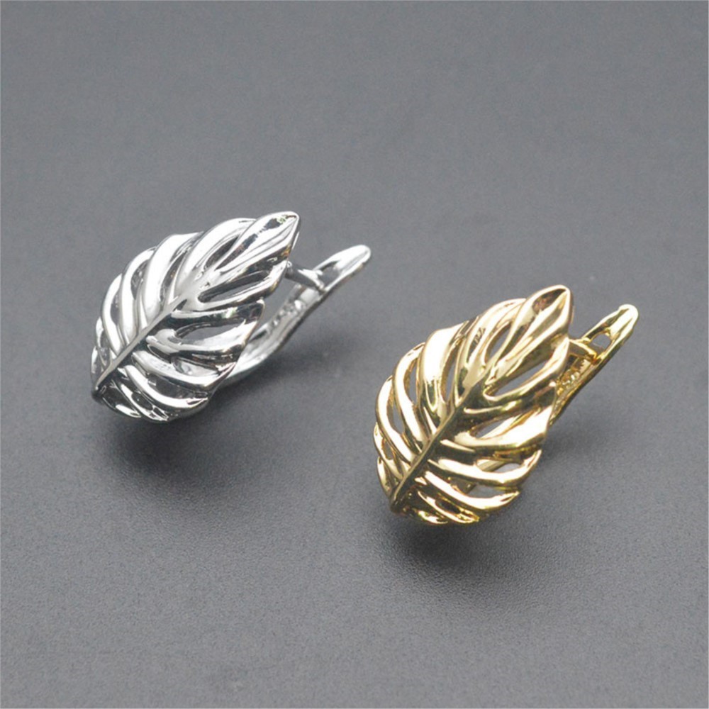 1/2Pcs 18K Gold Plated Brass L - Jewelry Making Hoops recension och pris